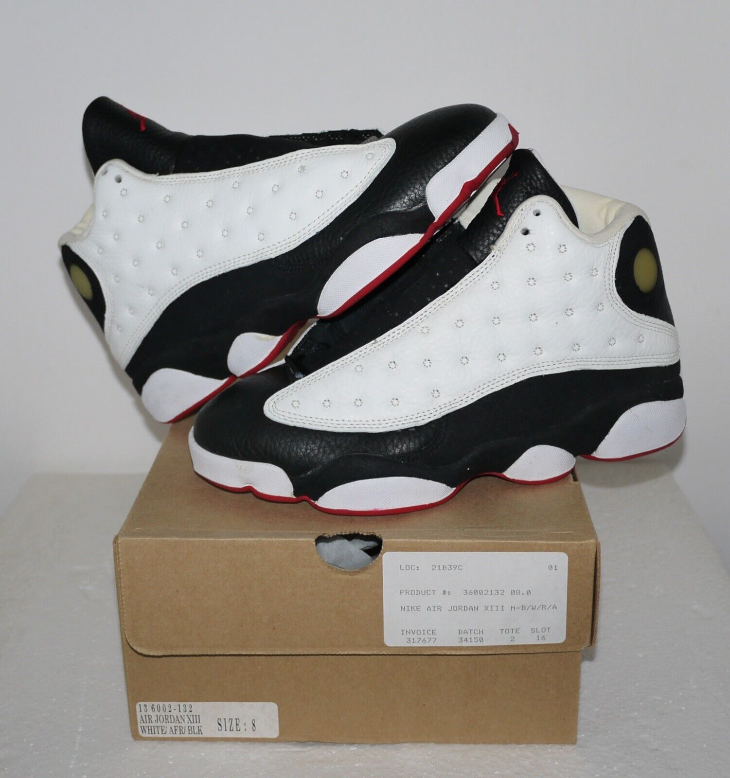 1997 OG NIKE AIR JORDAN 13 (BLACK/WHITE)(136002-132) SHOES 1997 OG NIKE AIR JORDAN 13 (BLACK/WHITE)(136002-132) SHOES