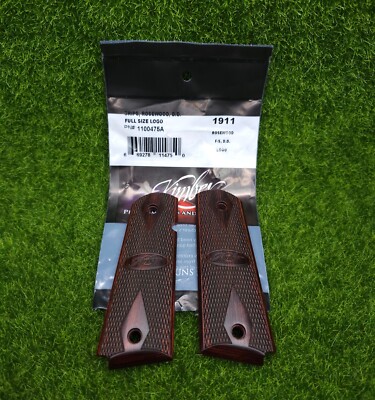 Kimber 1911 Double Diamond Full Size Grips, Commander Rosewood, Logo - 1100475A