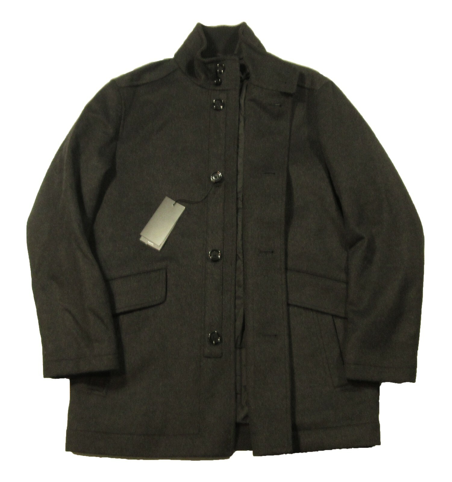 Pre-owned Hugo Boss Men's Charcoal Coxtan 8 Wool Cashmere Regular Fit Car Coat $645 In Gray