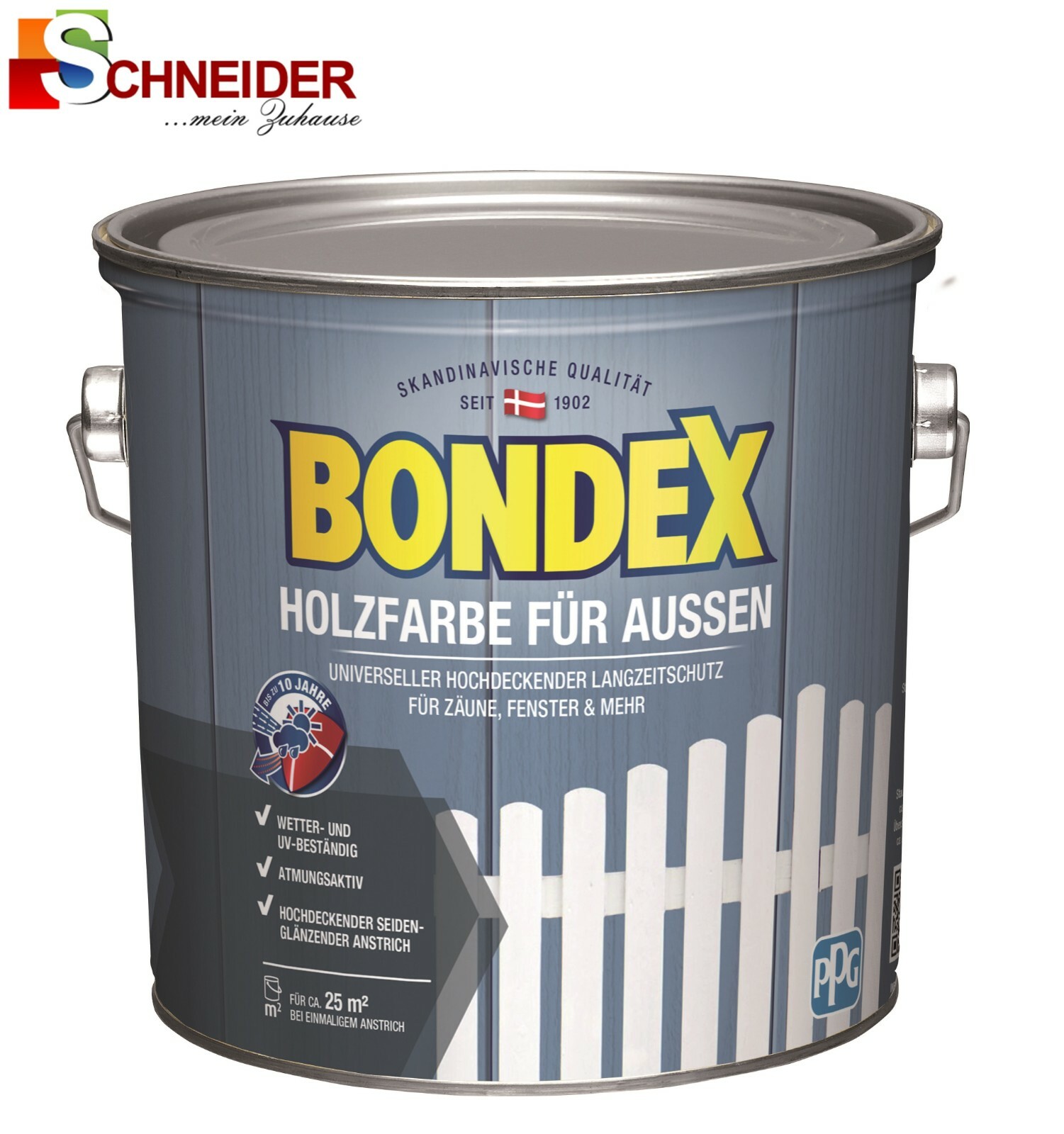 BONDEX Holzfarbe für Außen 2,5l weiß anthrazit schwedenrot bis zu 25m²