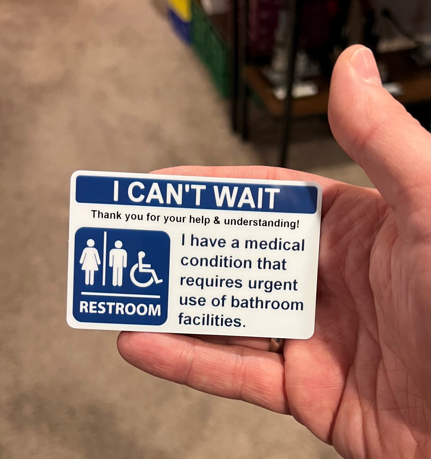 ibs irritable bowel syndrome　輸入盤　サイン入り I Can't Wait Bathroom Card IBS Crohn's | eBay