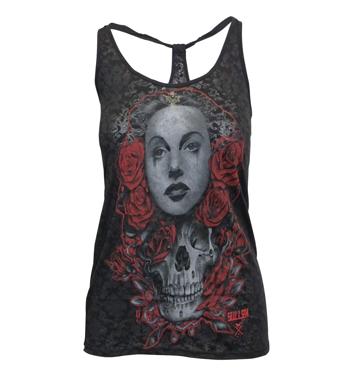 

BURNOUT TANK SULLEN TRANCE LADIES, Black