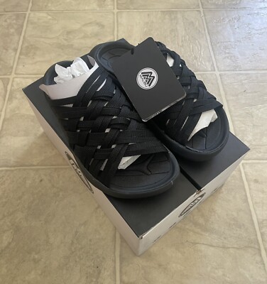 Malibu Sandals Zuma II Woven Huarache Women s Sz 7 Black New In Box w/ Tags