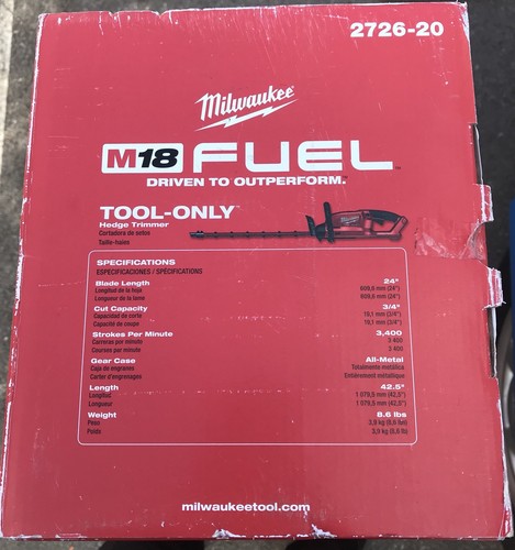 Milwaukee M18 FUEL 24 in. Dual Action Hedge Trimmer (Bare Tool) 2726-20 New