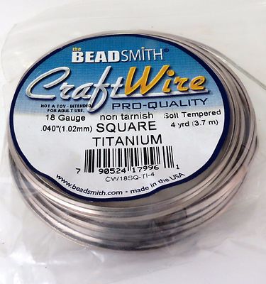 SQUARE Craft Wire BeadSmith 18 gauge