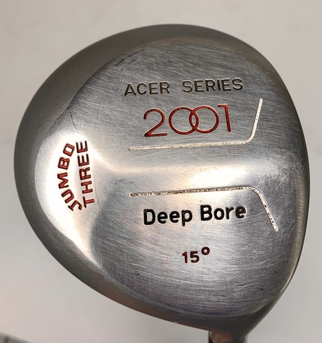 Acer Series 2001 Jumbo Three 3 Wood Deep Bore 15 Degree Golf Club Reg Flex RH