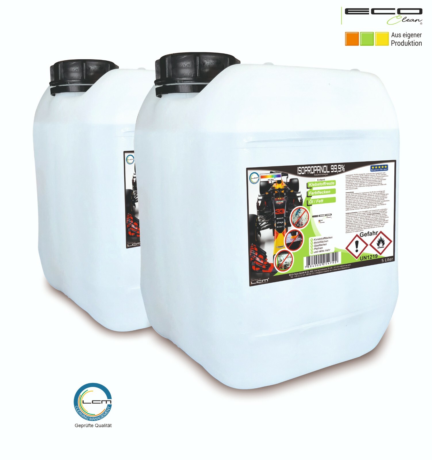 ECO-Clean® Isopropanol 99,9%, Isopropylalkohol, IPA, Entfetter, Lack, Reiniger