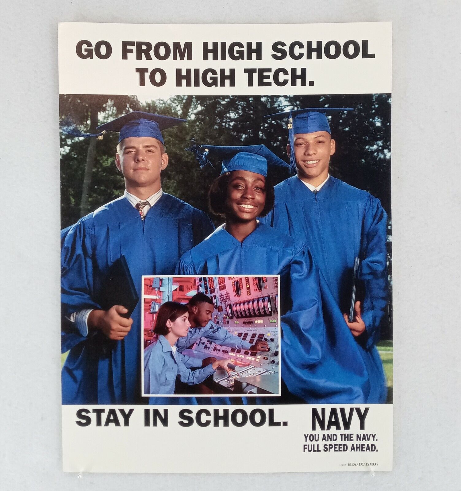 1990's Original Recruiting Propaganda US NAVY Stay in School Poster 14