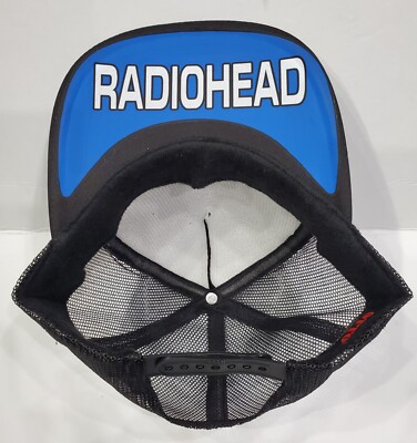 80s 90s Flashbacks Colors Blue White  Radiohead Trucker Adjustable