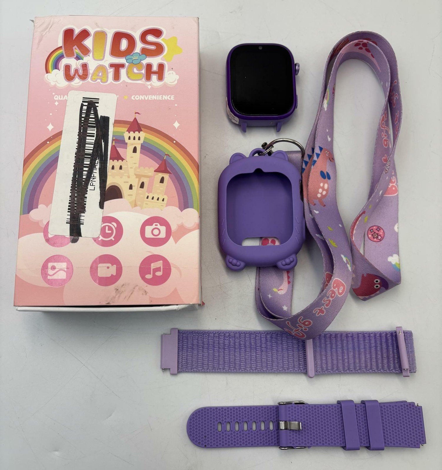 OKYUK 4G Smartwatch, Kids Watch (Purple) w/ bands