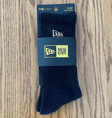New Era Crew Socks Black Mens Size S-M 6.5-9.5 The Crew 20% Off 2 Or More