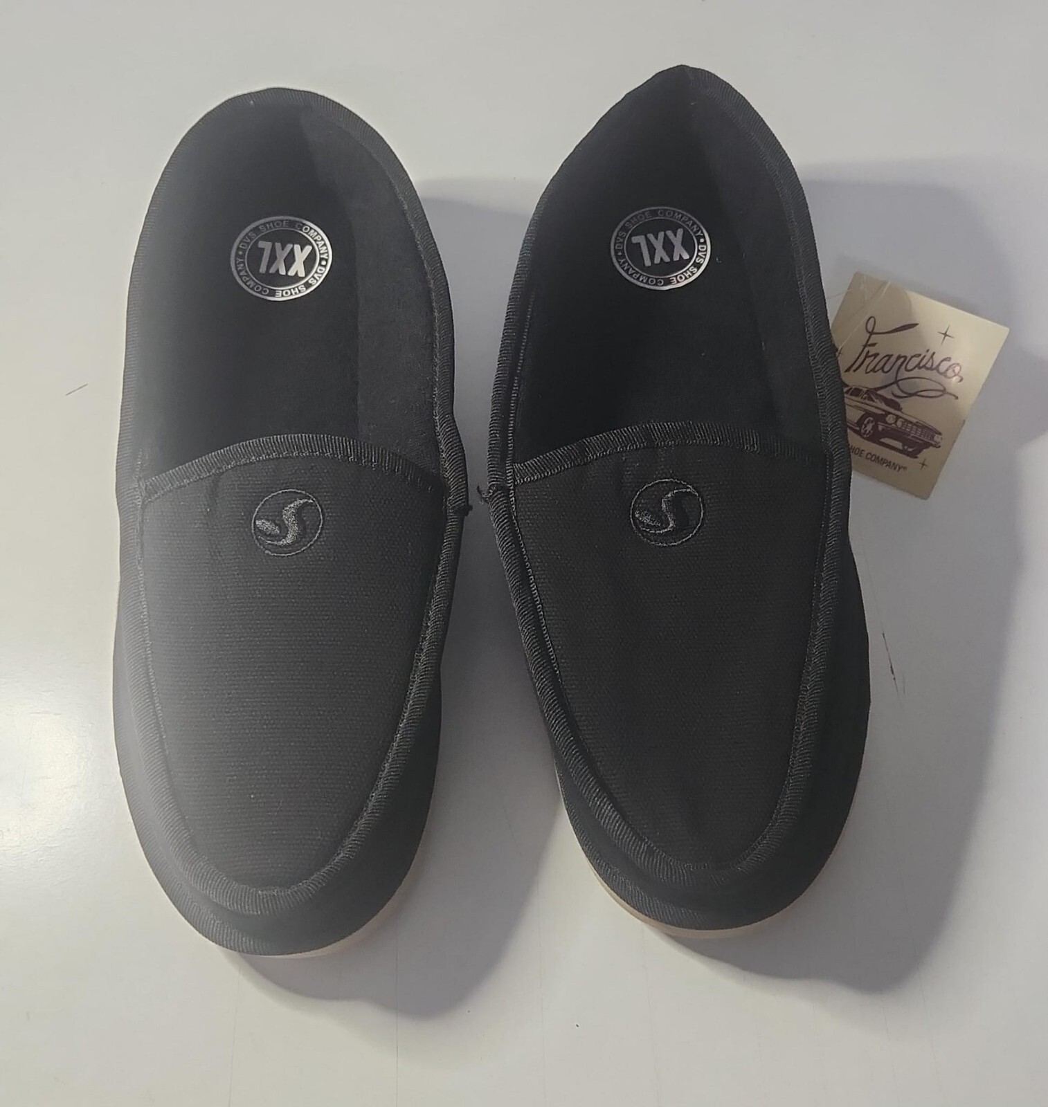 Men's DVS Francisco Black Corduroy Casual Slipper (Size XXL