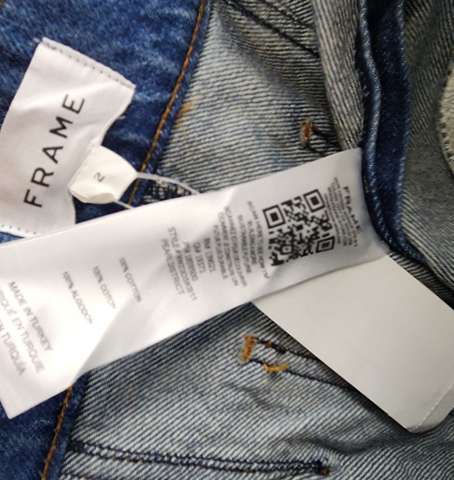 FRAME The Vent Denim Skirt Women's 2 Pearl District Denim Button Zip Closure - Picture 9 of 13