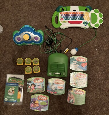 LeapFrog Clickstart My First Computer W/ Controller Console 3 Games Tested Works