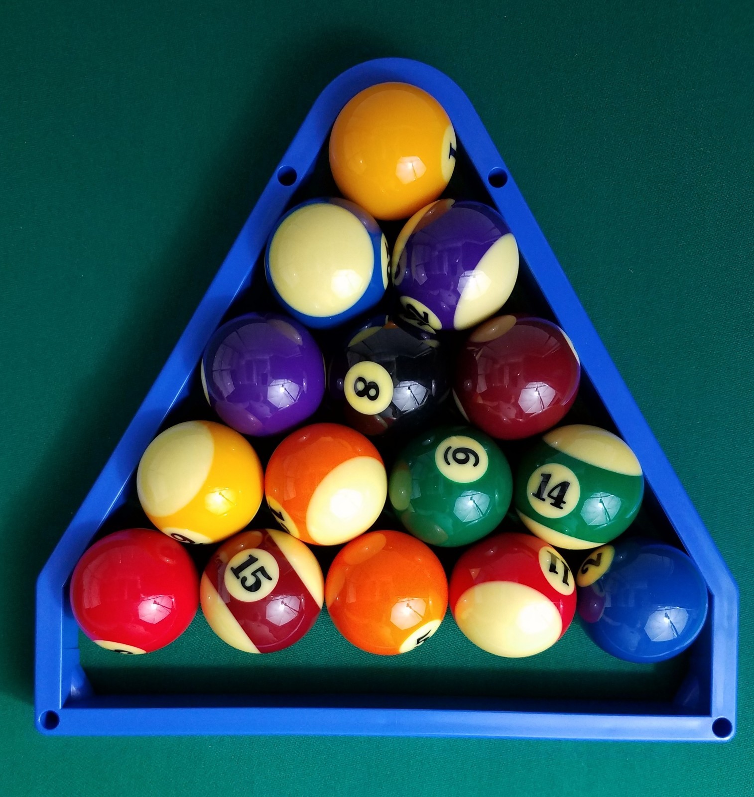 VICE RACK billiard ball rack -pool ball rack- 8-ball rack-Royal Blue ABS plastic