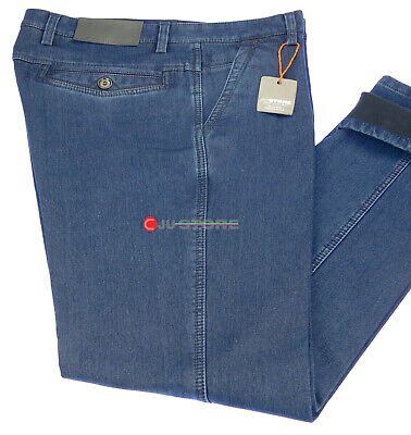 Jeans uomo felpato pantalone denim classico invernale con pile Tg FORTI 46 a 64