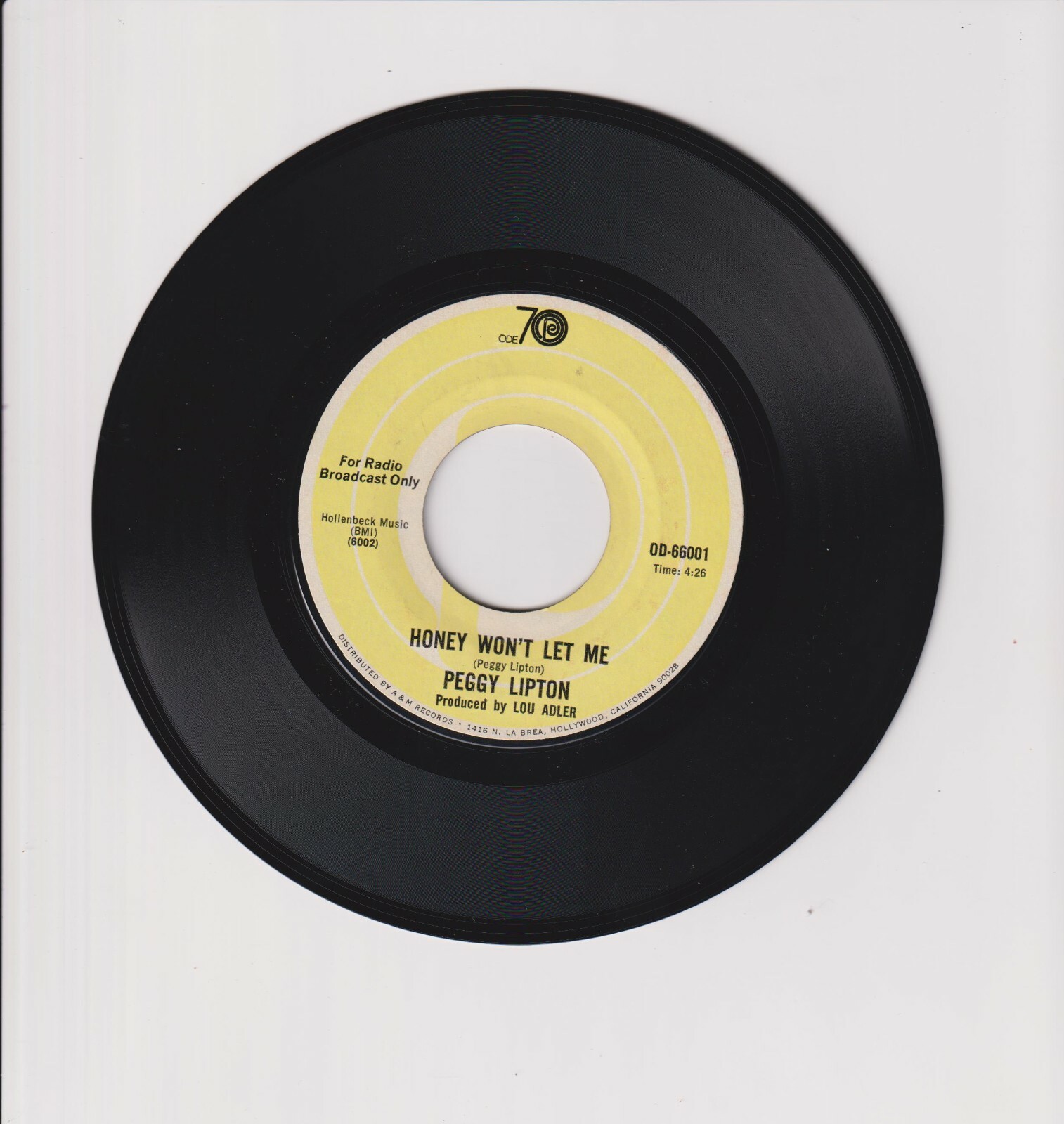 USオリジナル レア Peggy Lipton ステレオレコード イエロー