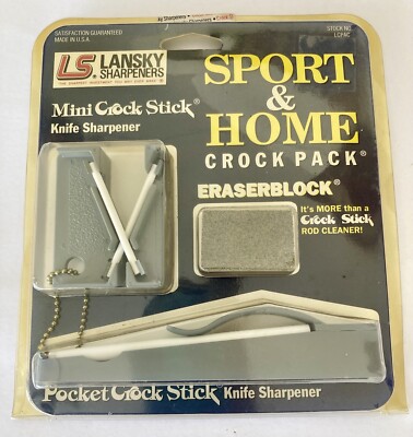 Lansky Sharpeners Sport&Home Crock Pack Mini Knife Sharpener Set   