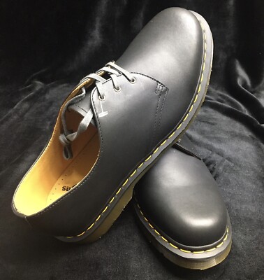 Dr Martens 3 Eye Mens Size 14 Women s Size 15 Black Leather Casual Shoes 25594 eBay