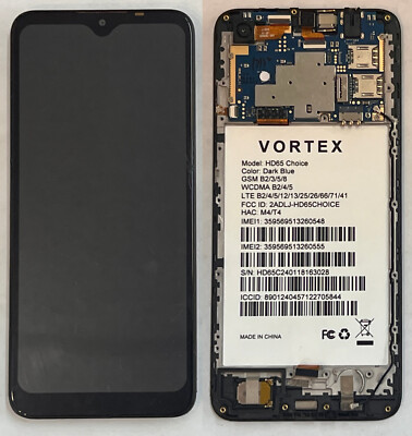Vortex HD65 Choice LCD Display Touch Screen Digitizer + Frame OEM Phone Part