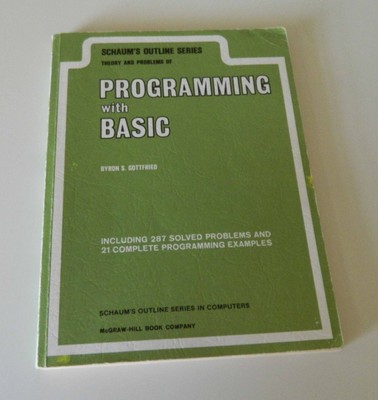 1975 computer book - Programming with BASIC - Byron S. Gottfried early softcover