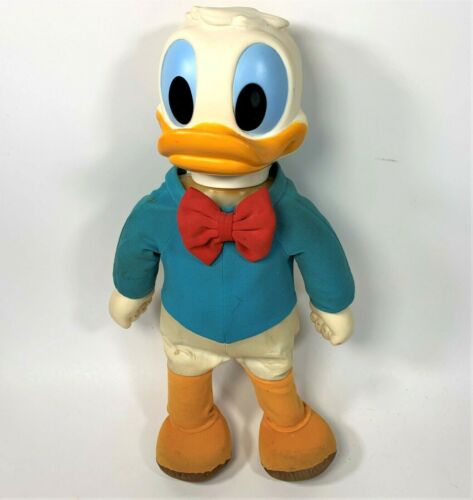 Vintage Disney Donald Duck Rubber Face Hasbro Plush Doll 1975 - 17" Inch