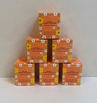 6 Pack Marc Jacobs Daisy Ever So Fresh 4ml / 0.13oz Miniature Bottle ___ New