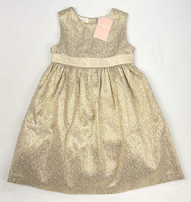 Gymboree 2014 HOLIDAY SHINE Size 18 24 Months GOLD Toddler Girls Dress NWT XMAS