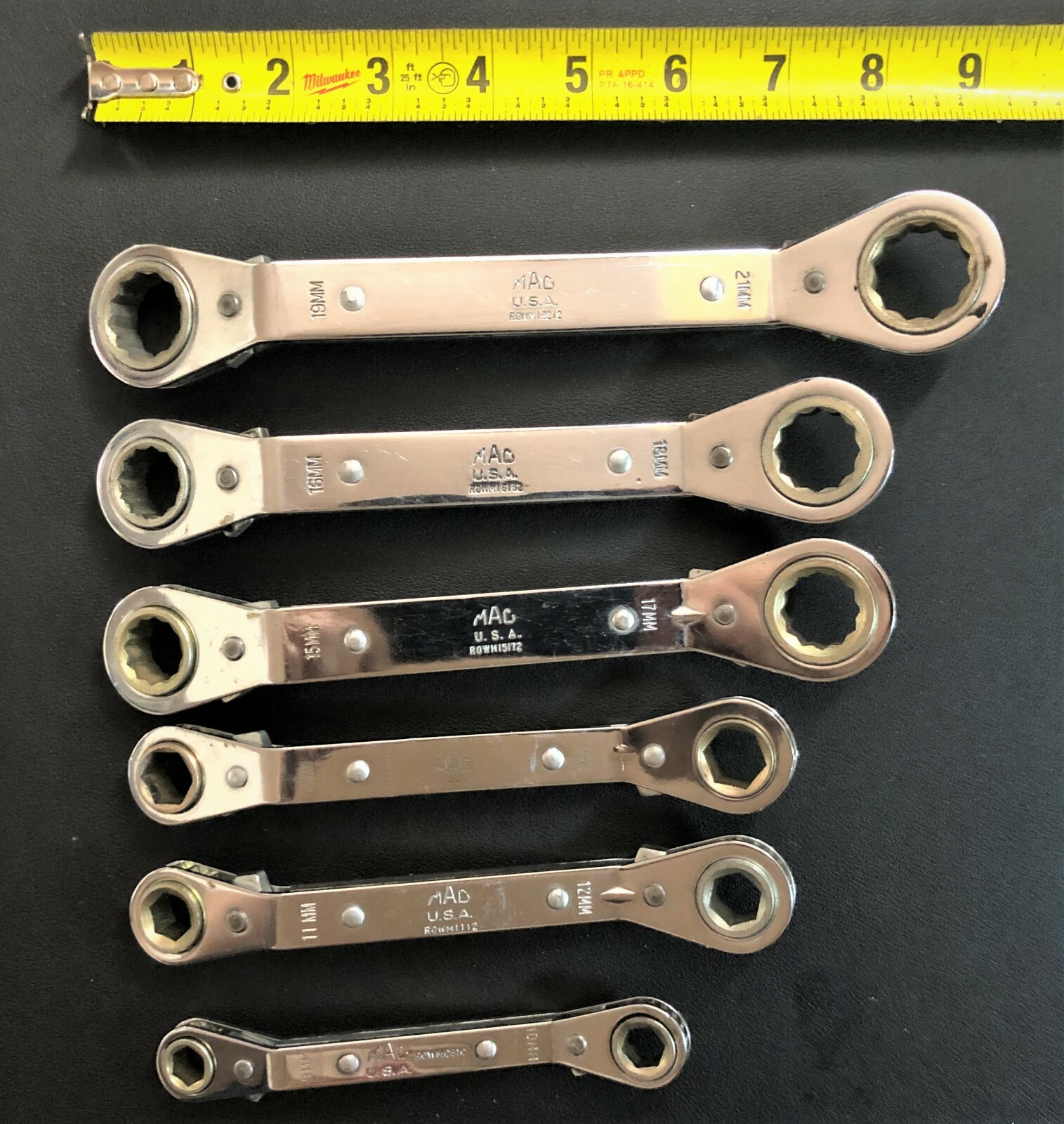 Mac Tools 6piece Offset Ratcheting Wrench Set 6 & 12point 921mm Usa