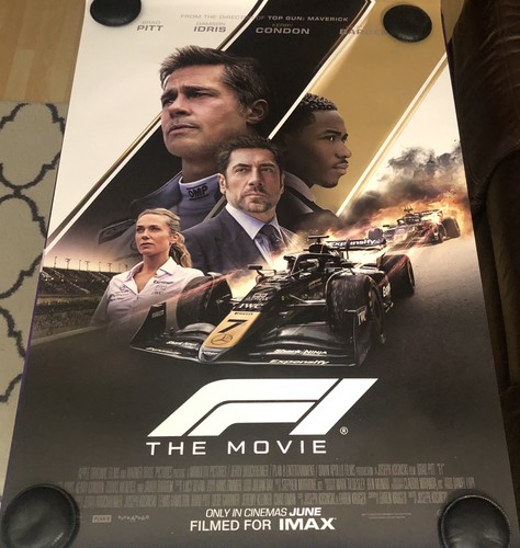 F1 Original DS Double Sided 27x40 Movie Poster Brad Pitt Vsn
