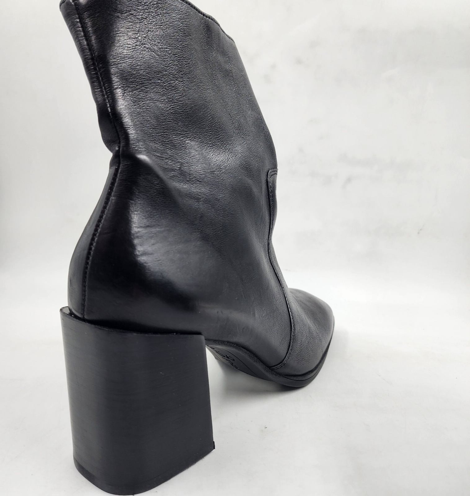 Paul Green Olivia Square Toe Block Heel Booties Women's 7 Black Side Zip Closure - Picture 11 of 15