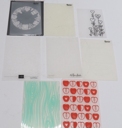 Lot of 8 Embossing Folders: Darice, Stampin UP!, The Paper Studio and more