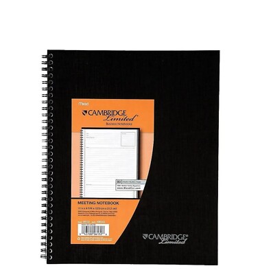Cambridge 1-Subject Professional Notebooks 8.88'' x 11'' Wide Ruled 80 Sheets