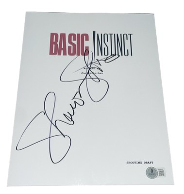 Sharon Stone Signed Autograph Basic Instinct Full Script Screenplay Beckett BAS
