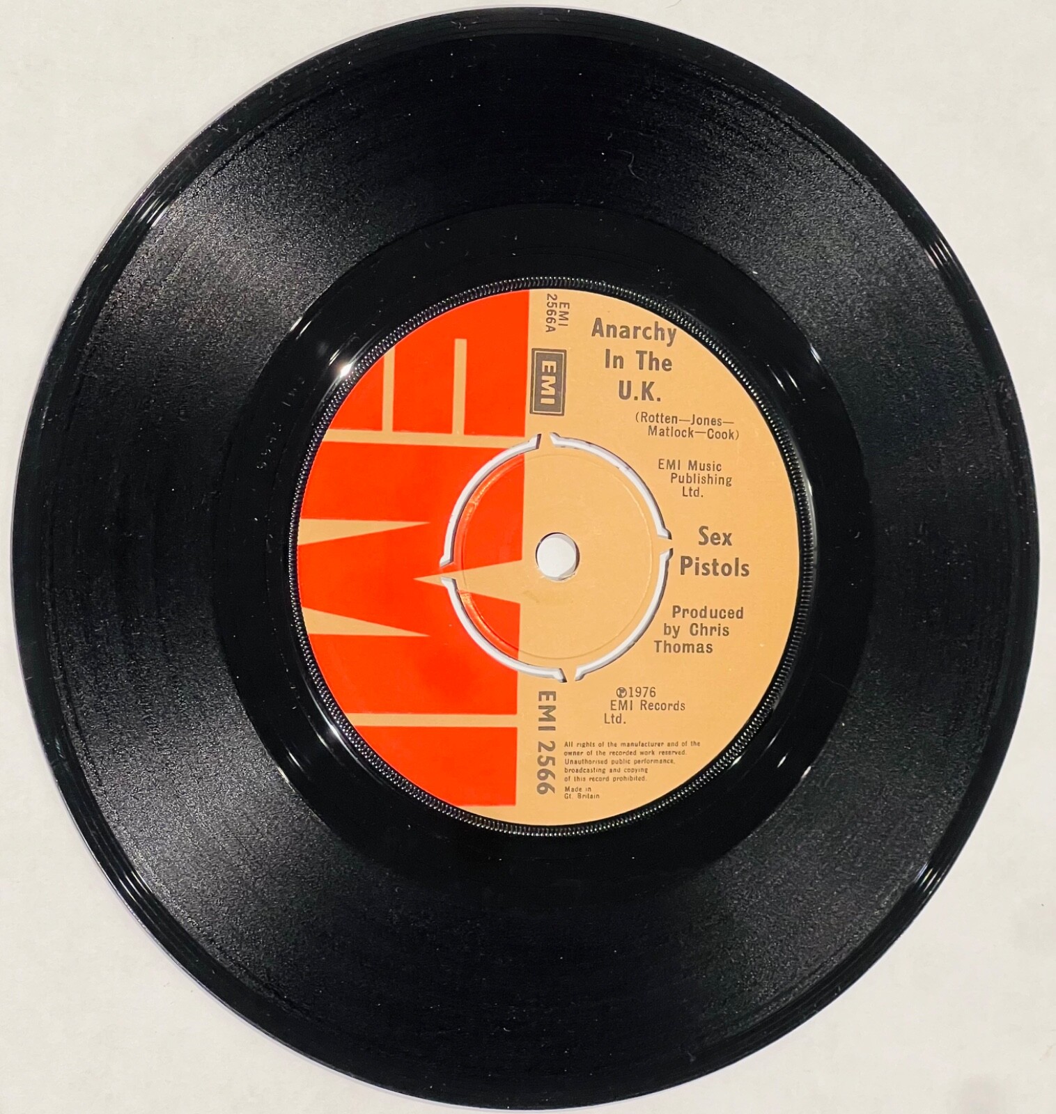 Sex Pistols Anarchy In The UK 26/11/76 Repress EMI2566