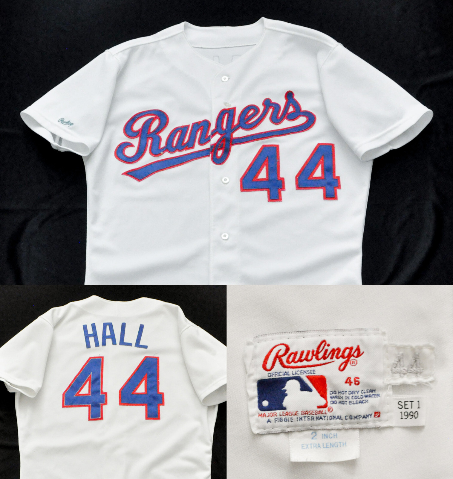 応援グッズ vtg 90s Texas Rangers 33 Canseco JERSEY Jose Canseco Autographed Pro Style Texas Baseball Jersey