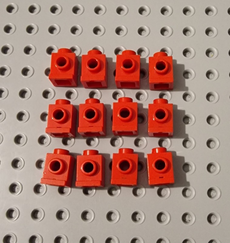 Lego Konverter Stein Brick Modified 1x1x1 Rot 12 Stk Red 4070 R3