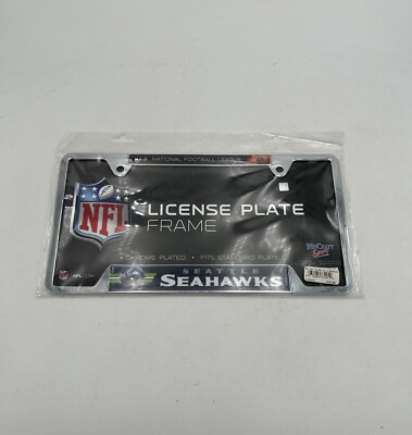 Seattle Seahawks NFL Metal License Plate Frame Wincraft - New