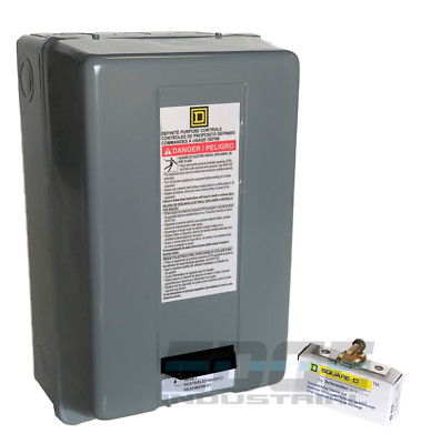 SQUARE D MAGNETIC MOTOR STARTER 8911DPSG32V09 8911DPSO32V09 5HP 1-PH 230VAC  30A