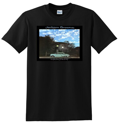JACKSON BROWNE T SHIRT late for the sky vinyl cd cover SMALL MEDIUM LARGE or XL