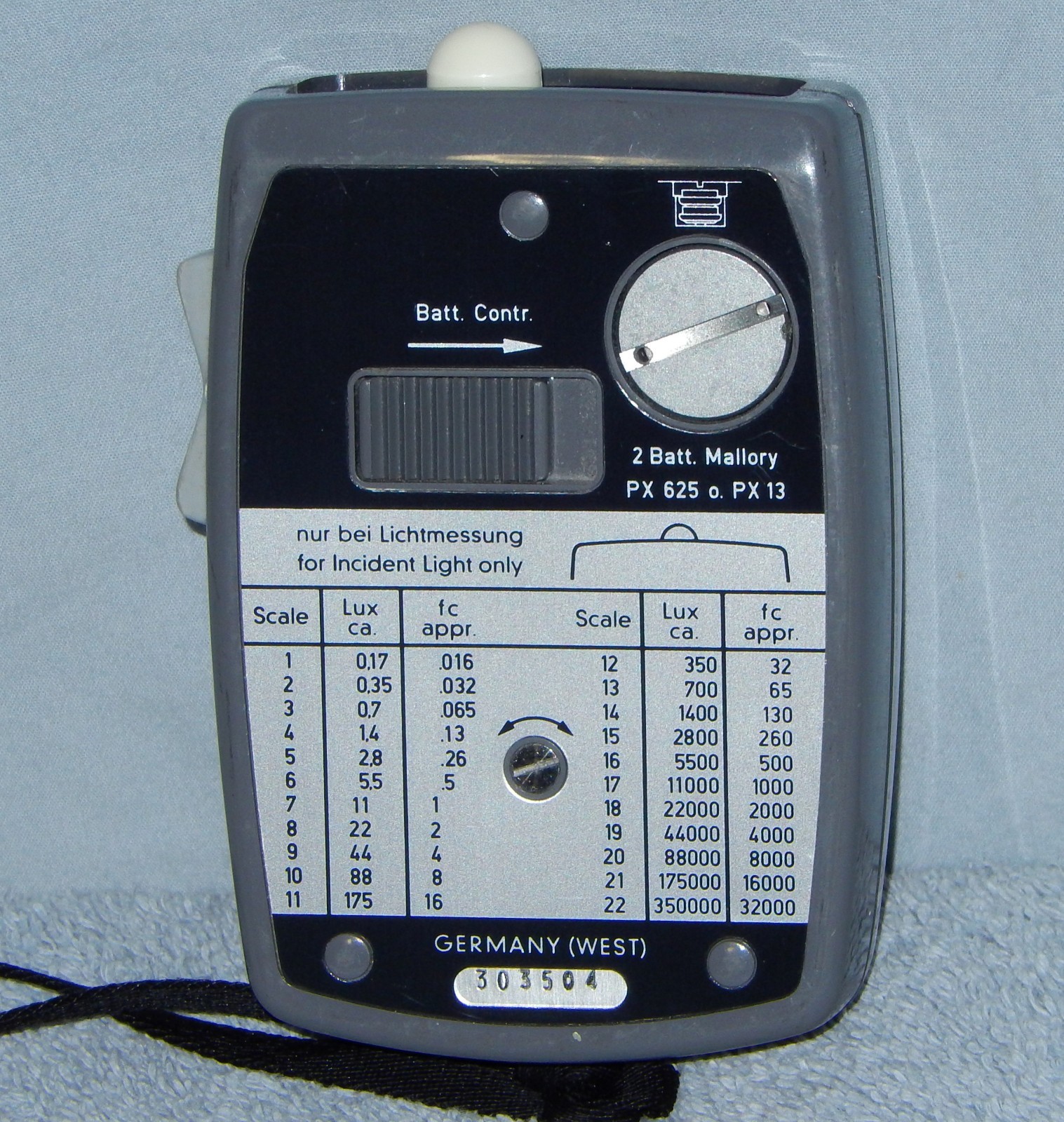 Gossen Lunasix 3 Gray Ambient Light Meter