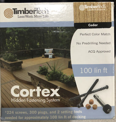 Cortex TimberTech 2-3/4'' Fastening System Cedar 100 Linear Feet