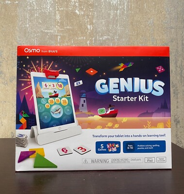 Osmo Genius Starter Kit iPad 5 Games Ages 6-10 + Super Studio Incredibles 2
