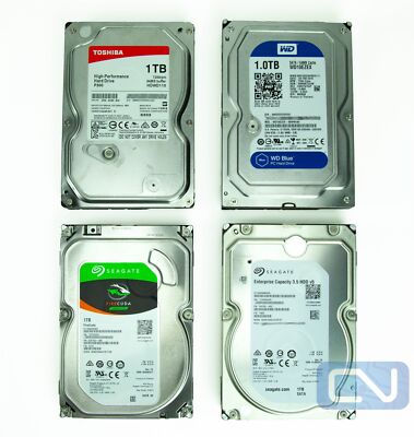 1TB SATA 3.5'' HDD Mixed Brand Mixed Speed WD HGST Seagate Hitachi 