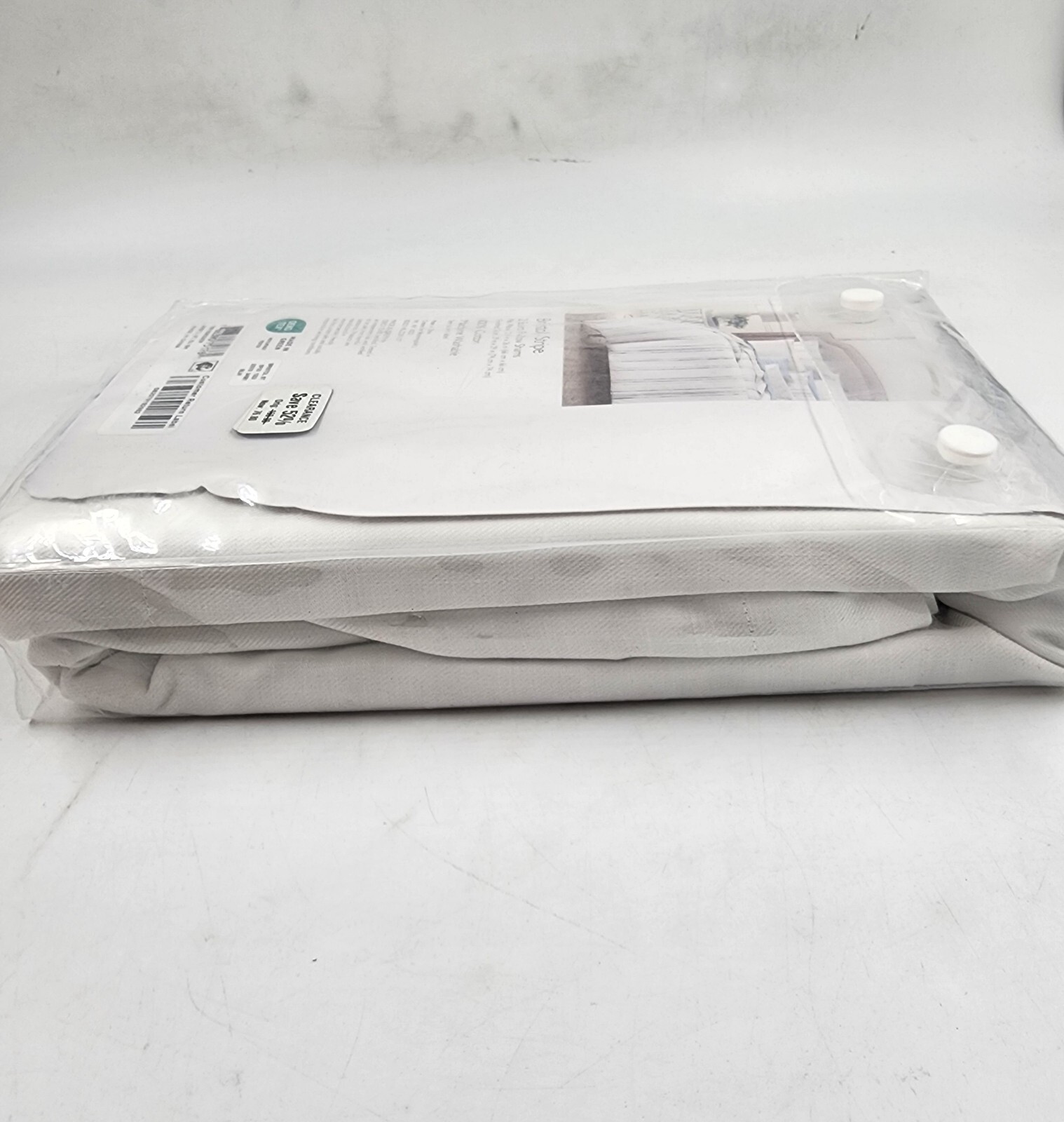 Sky Bristol Stripe Print Euro Pillow Sham Set 26in x 26in Blue Button Closure + - Picture 8 of 12