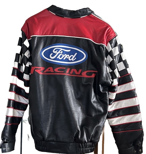 ジャケット・アウター Ford Racing jacket Vintage Ford Racing Jacket Mens L Blue Bomber Racing