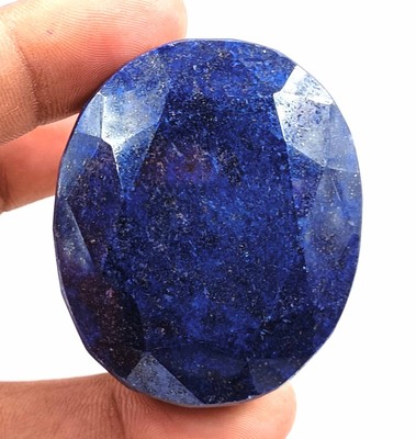 520 Ct Amazing Oval Cut Natural Deep Blue Sapphire Certified Loose Gemstone KKD
