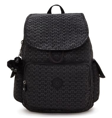 kipling Basic Plus City Pack Backpack L Rucksack Rucksack Signature Emb schwarz