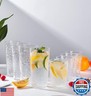KOXIN-KARLU Hammered 15-ounce Plastic Tumbler Acrylic Glasses, set of 6 Clear