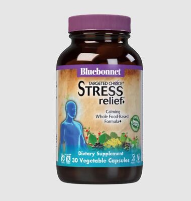 Bluebonnet Targeted Choice Stress Relief 30 вегетарианских капсул